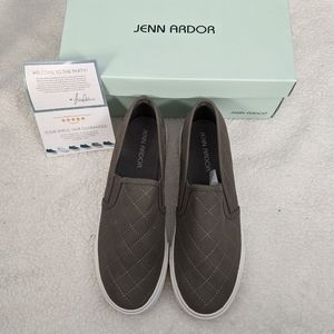 Grey NIB slip on sneakers